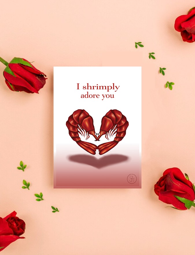 Love/friendship card shrimp